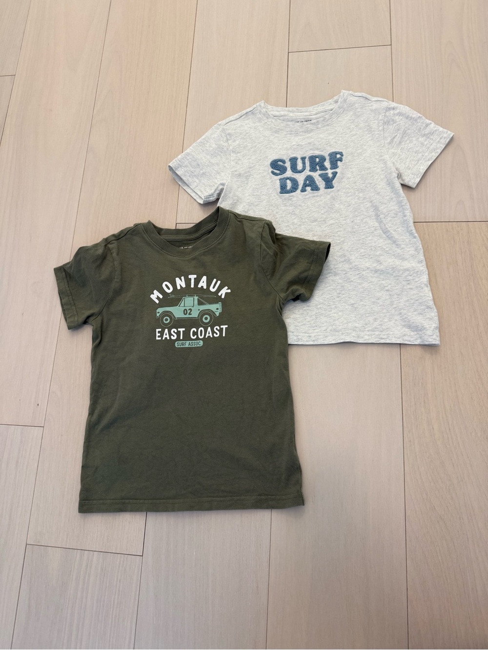Janie and Jack Two-Pack Graphic Tee Set - White & Olive
